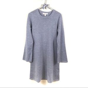 NWT Michael Kors Silver Metallic Bell Sleeve Holiday Party Dress